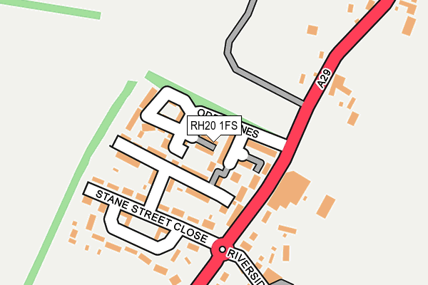 RH20 1FS map - OS OpenMap – Local (Ordnance Survey)