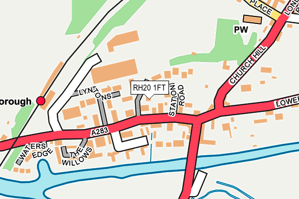 RH20 1FT map - OS OpenMap – Local (Ordnance Survey)