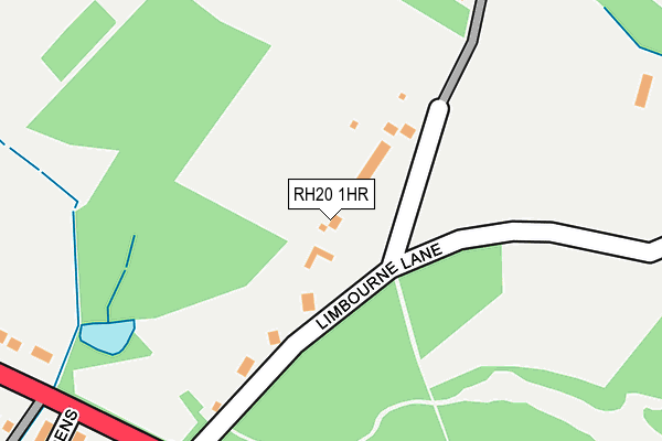 RH20 1HR map - OS OpenMap – Local (Ordnance Survey)
