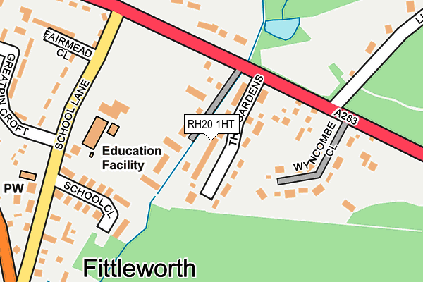 RH20 1HT map - OS OpenMap – Local (Ordnance Survey)