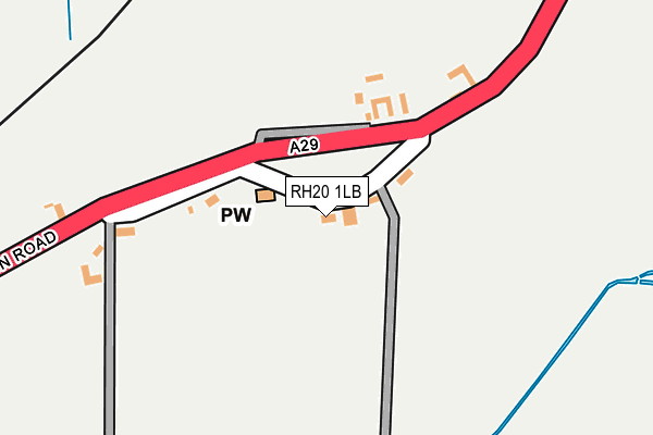 RH20 1LB map - OS OpenMap – Local (Ordnance Survey)