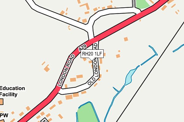 RH20 1LF map - OS OpenMap – Local (Ordnance Survey)