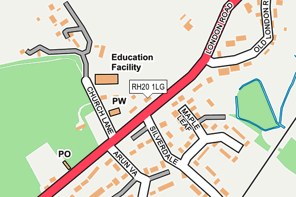 RH20 1LG map - OS OpenMap – Local (Ordnance Survey)