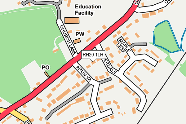 RH20 1LH map - OS OpenMap – Local (Ordnance Survey)