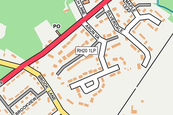 RH20 1LP map - OS OpenMap – Local (Ordnance Survey)