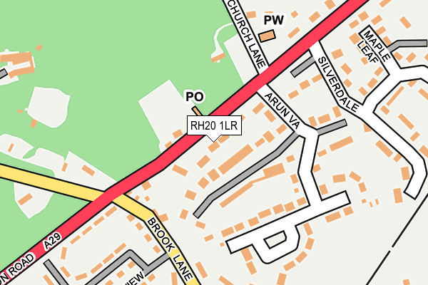 RH20 1LR map - OS OpenMap – Local (Ordnance Survey)