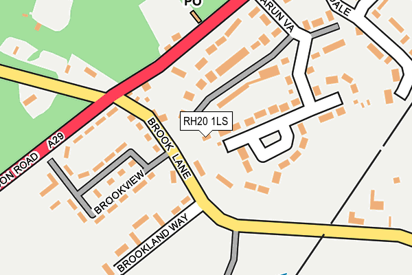 RH20 1LS map - OS OpenMap – Local (Ordnance Survey)