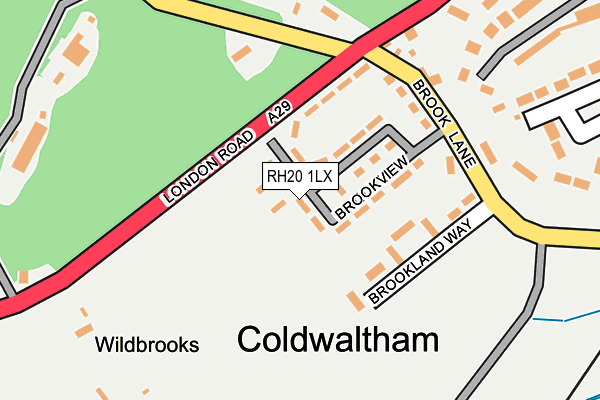 RH20 1LX map - OS OpenMap – Local (Ordnance Survey)