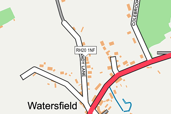 RH20 1NF map - OS OpenMap – Local (Ordnance Survey)