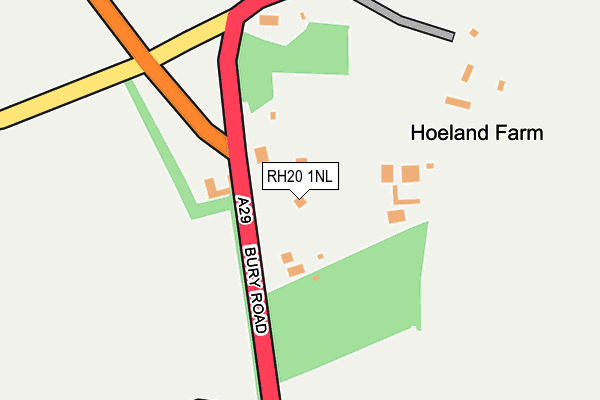 RH20 1NL map - OS OpenMap – Local (Ordnance Survey)