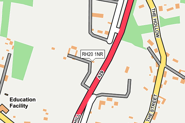 RH20 1NR map - OS OpenMap – Local (Ordnance Survey)