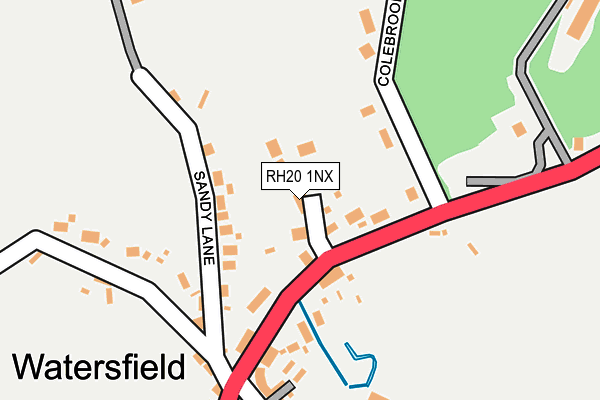 RH20 1NX map - OS OpenMap – Local (Ordnance Survey)