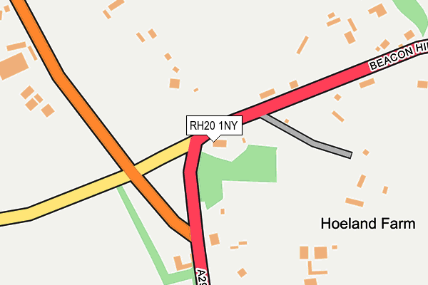 RH20 1NY map - OS OpenMap – Local (Ordnance Survey)