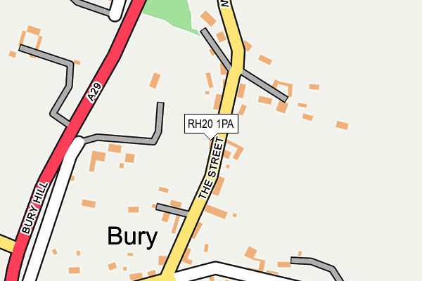 RH20 1PA map - OS OpenMap – Local (Ordnance Survey)