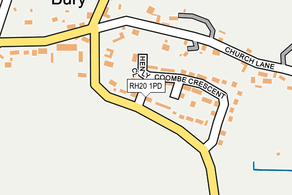 RH20 1PD map - OS OpenMap – Local (Ordnance Survey)