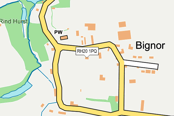 RH20 1PQ map - OS OpenMap – Local (Ordnance Survey)