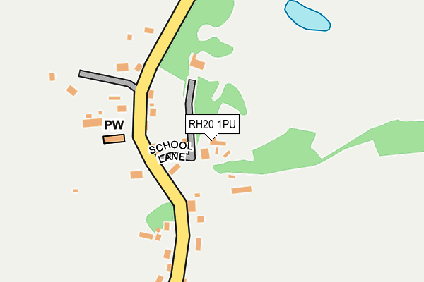 RH20 1PU map - OS OpenMap – Local (Ordnance Survey)