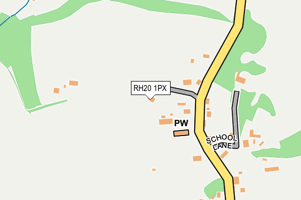 RH20 1PX map - OS OpenMap – Local (Ordnance Survey)