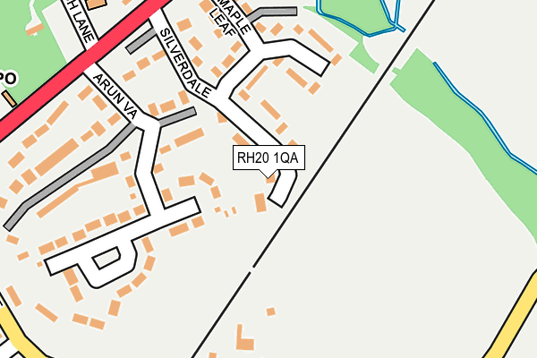 RH20 1QA map - OS OpenMap – Local (Ordnance Survey)