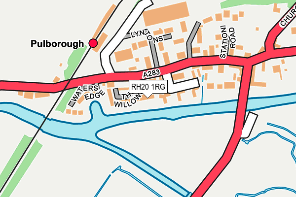 RH20 1RG map - OS OpenMap – Local (Ordnance Survey)