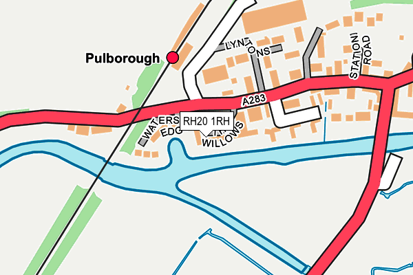 RH20 1RH map - OS OpenMap – Local (Ordnance Survey)