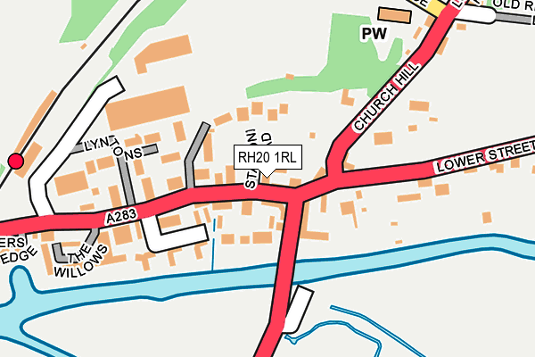 RH20 1RL map - OS OpenMap – Local (Ordnance Survey)