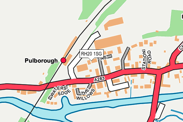 RH20 1SG map - OS OpenMap – Local (Ordnance Survey)