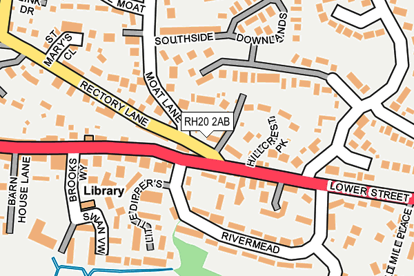 RH20 2AB map - OS OpenMap – Local (Ordnance Survey)