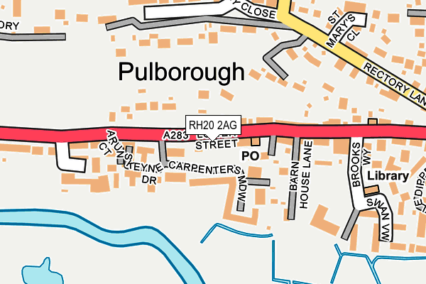 RH20 2AG map - OS OpenMap – Local (Ordnance Survey)