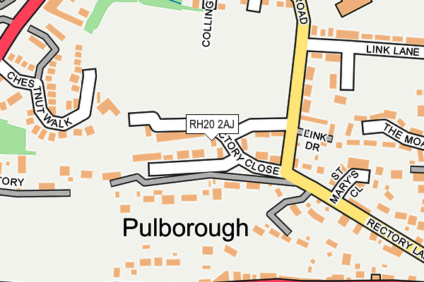 RH20 2AJ map - OS OpenMap – Local (Ordnance Survey)