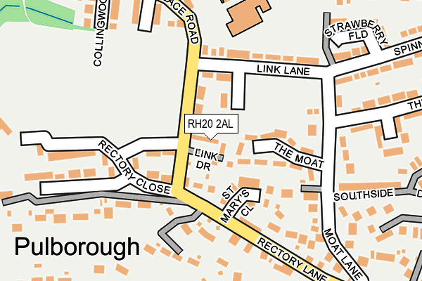 RH20 2AL map - OS OpenMap – Local (Ordnance Survey)