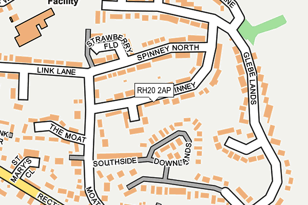 RH20 2AP map - OS OpenMap – Local (Ordnance Survey)