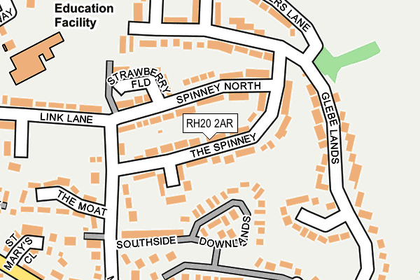 RH20 2AR map - OS OpenMap – Local (Ordnance Survey)