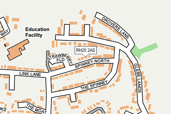 RH20 2AS map - OS OpenMap – Local (Ordnance Survey)