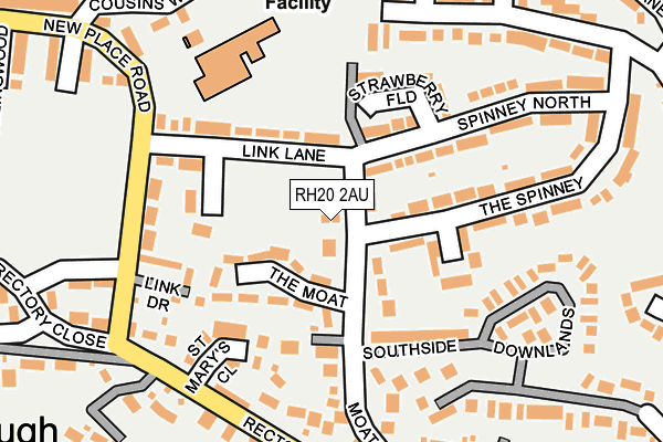 RH20 2AU map - OS OpenMap – Local (Ordnance Survey)