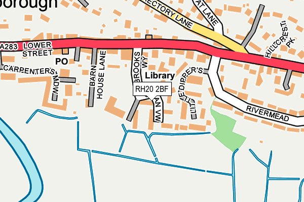 RH20 2BF map - OS OpenMap – Local (Ordnance Survey)