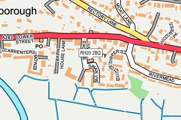 RH20 2BQ map - OS OpenMap – Local (Ordnance Survey)