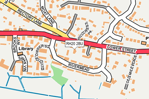 RH20 2BU map - OS OpenMap – Local (Ordnance Survey)