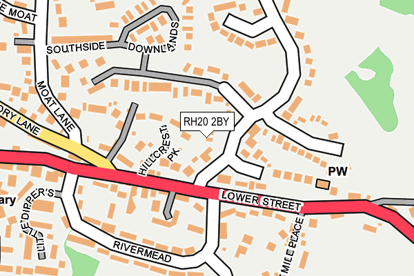 RH20 2BY map - OS OpenMap – Local (Ordnance Survey)