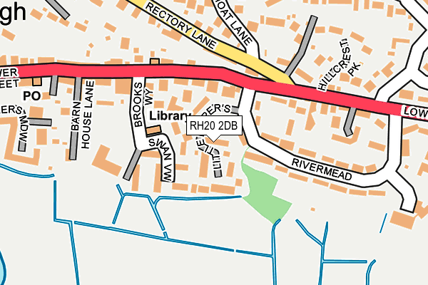 RH20 2DB map - OS OpenMap – Local (Ordnance Survey)