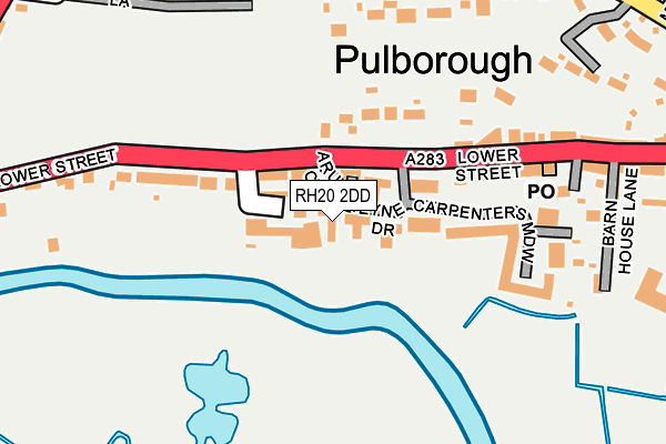 RH20 2DD map - OS OpenMap – Local (Ordnance Survey)
