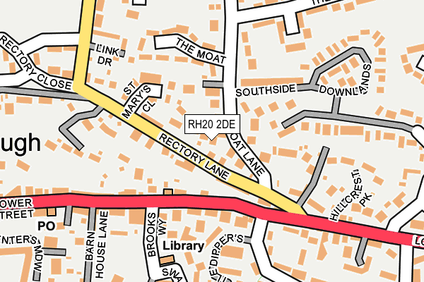 RH20 2DE map - OS OpenMap – Local (Ordnance Survey)