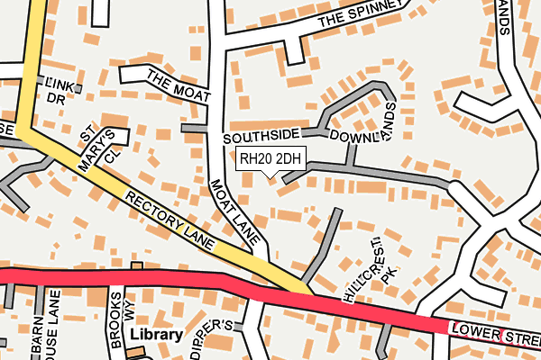 RH20 2DH map - OS OpenMap – Local (Ordnance Survey)