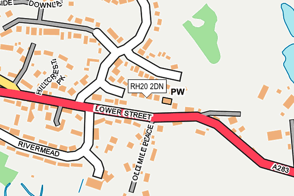RH20 2DN map - OS OpenMap – Local (Ordnance Survey)
