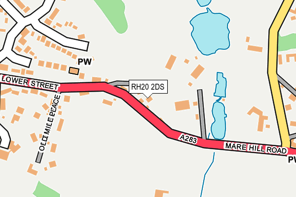 RH20 2DS map - OS OpenMap – Local (Ordnance Survey)