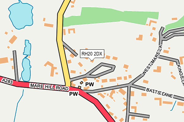 RH20 2DX map - OS OpenMap – Local (Ordnance Survey)