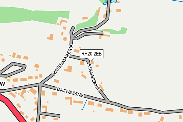 RH20 2EB map - OS OpenMap – Local (Ordnance Survey)