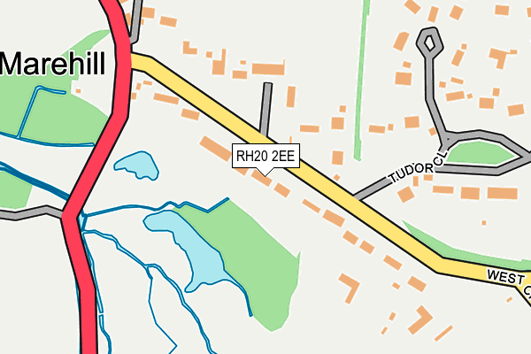 RH20 2EE map - OS OpenMap – Local (Ordnance Survey)