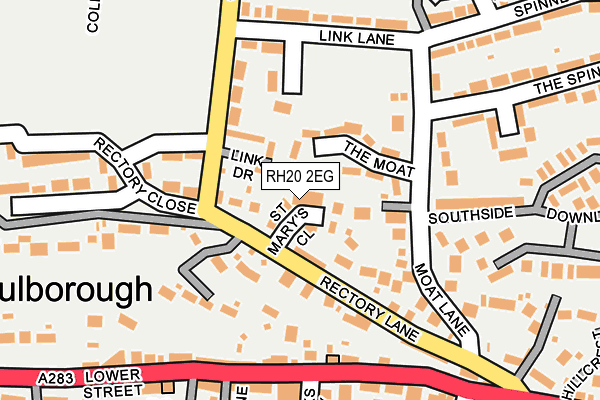 RH20 2EG map - OS OpenMap – Local (Ordnance Survey)