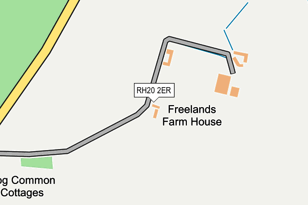 RH20 2ER map - OS OpenMap – Local (Ordnance Survey)